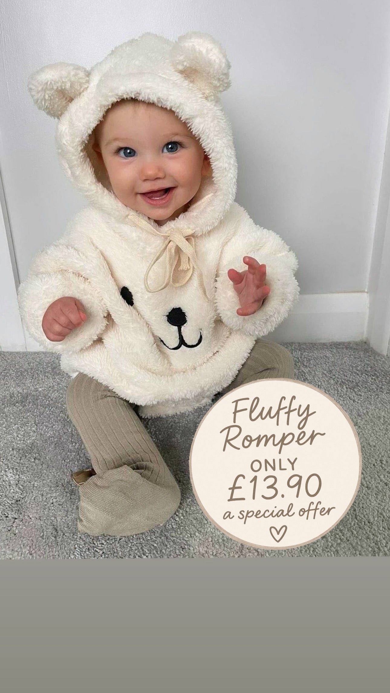 Fluffy Romper  ONLY £13.90 make sure to grab yours (once is gone is gone)