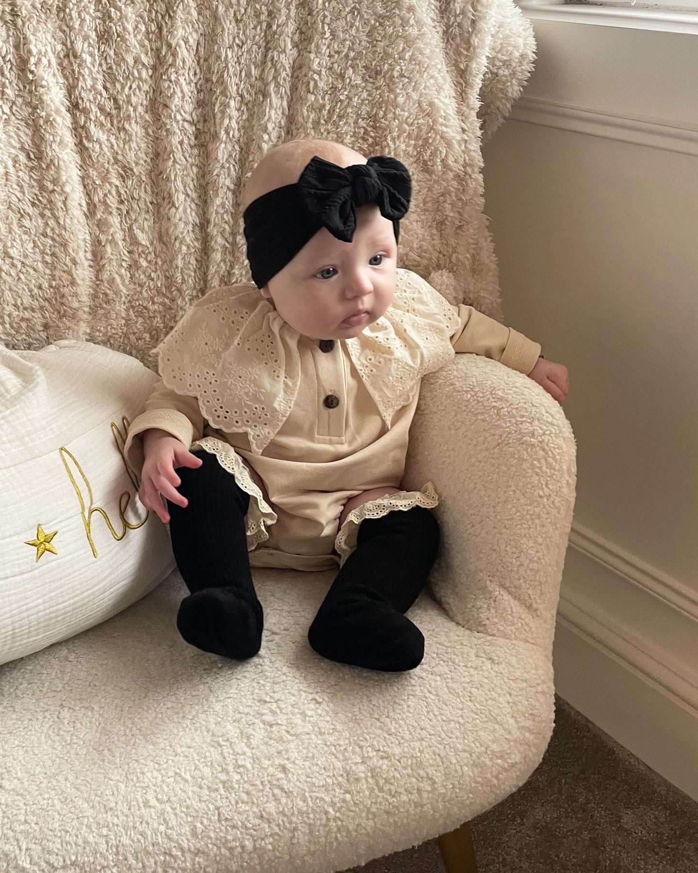 Frill Romper (Black and Beige option)