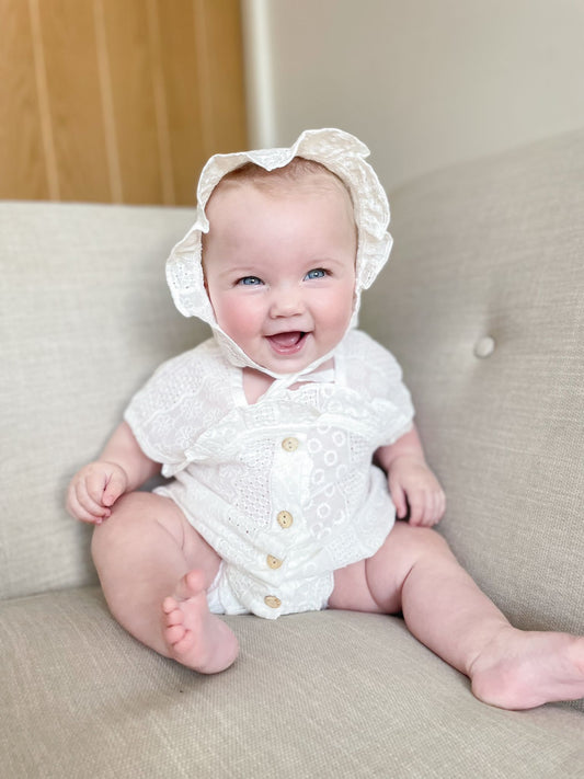 Ava Romper + matching hat