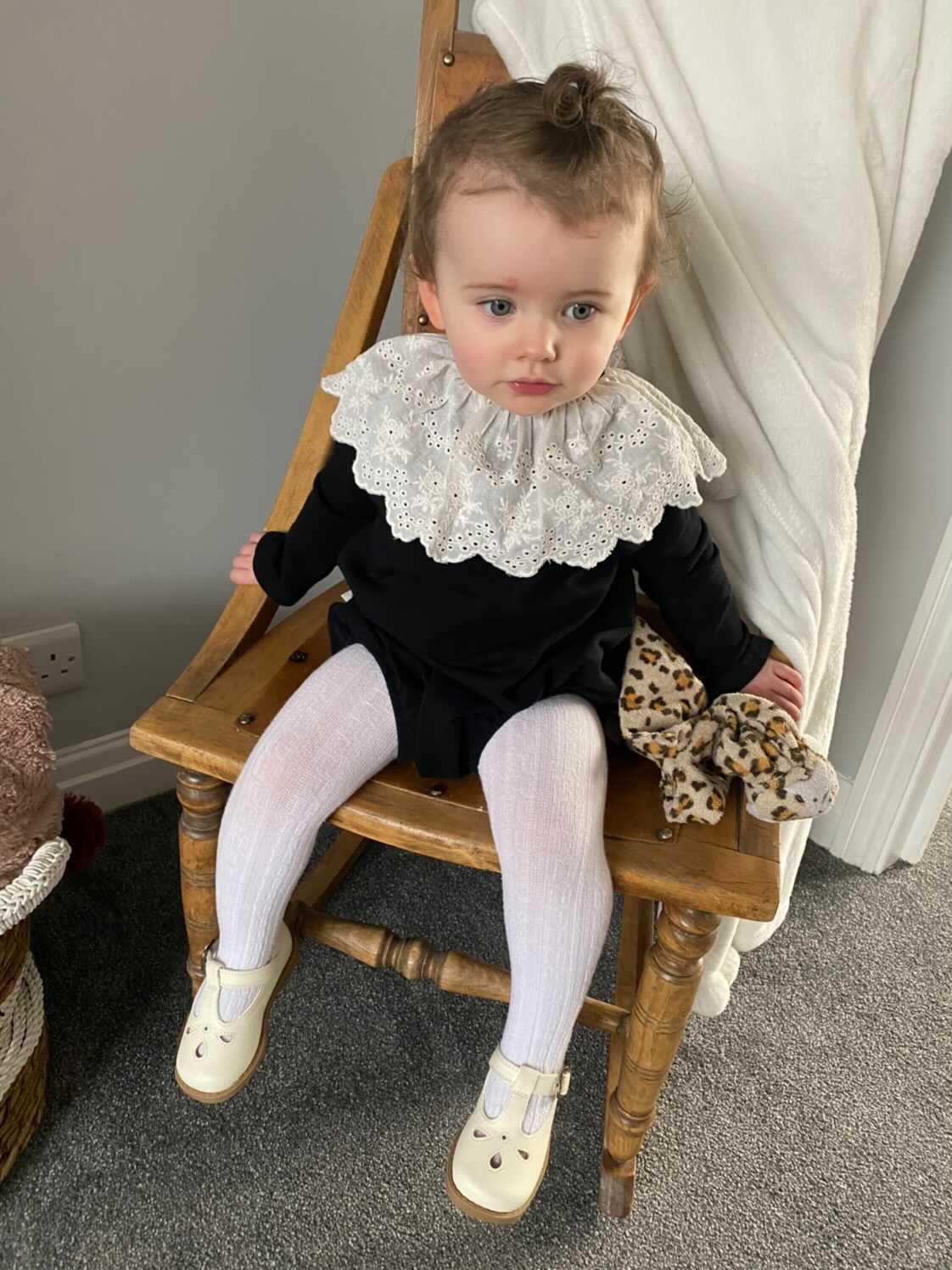 Frill Romper (Black and Beige option) - nunubebe