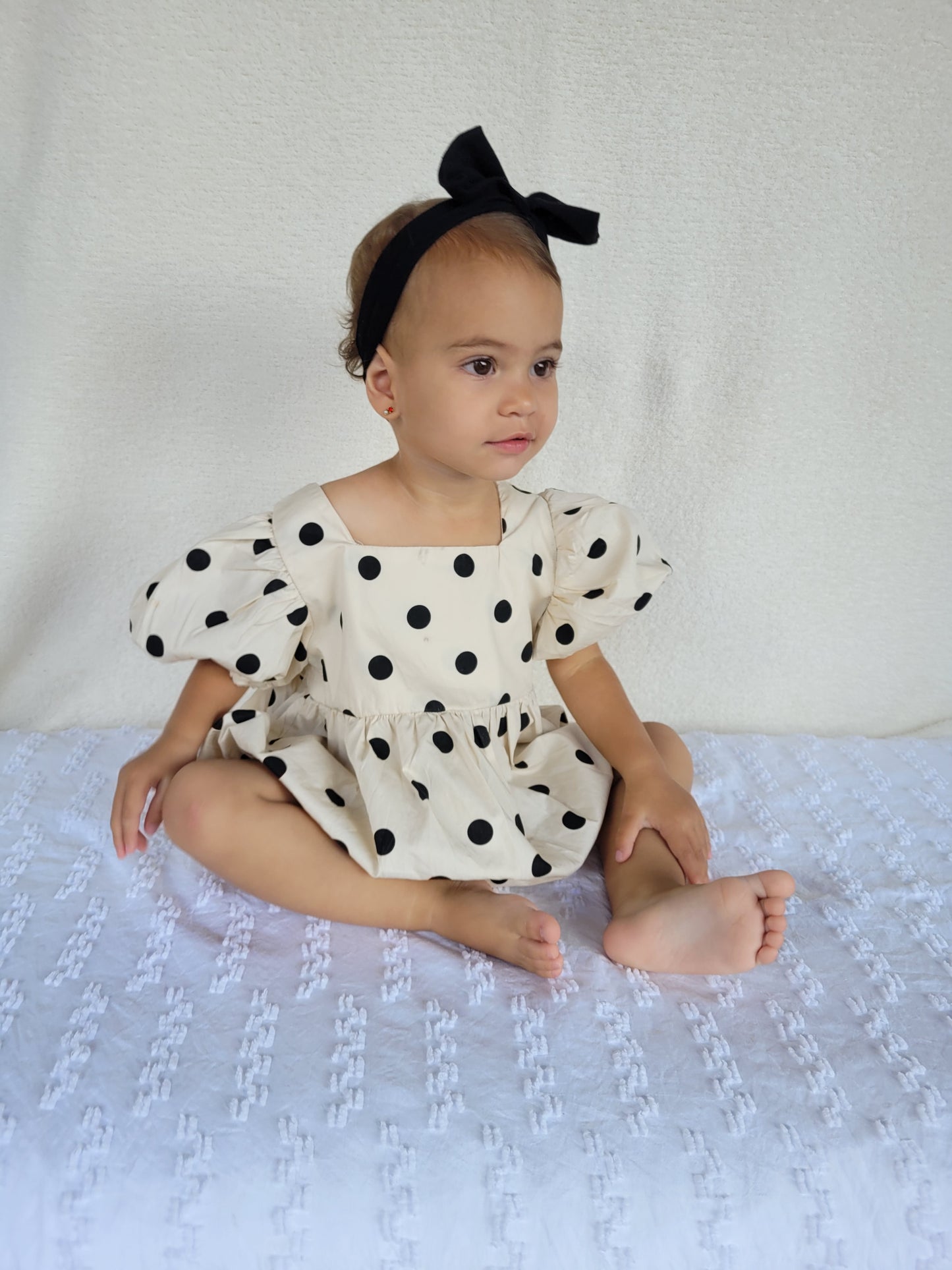 Dot Romper ( cames with matching hairband) - nunubebe