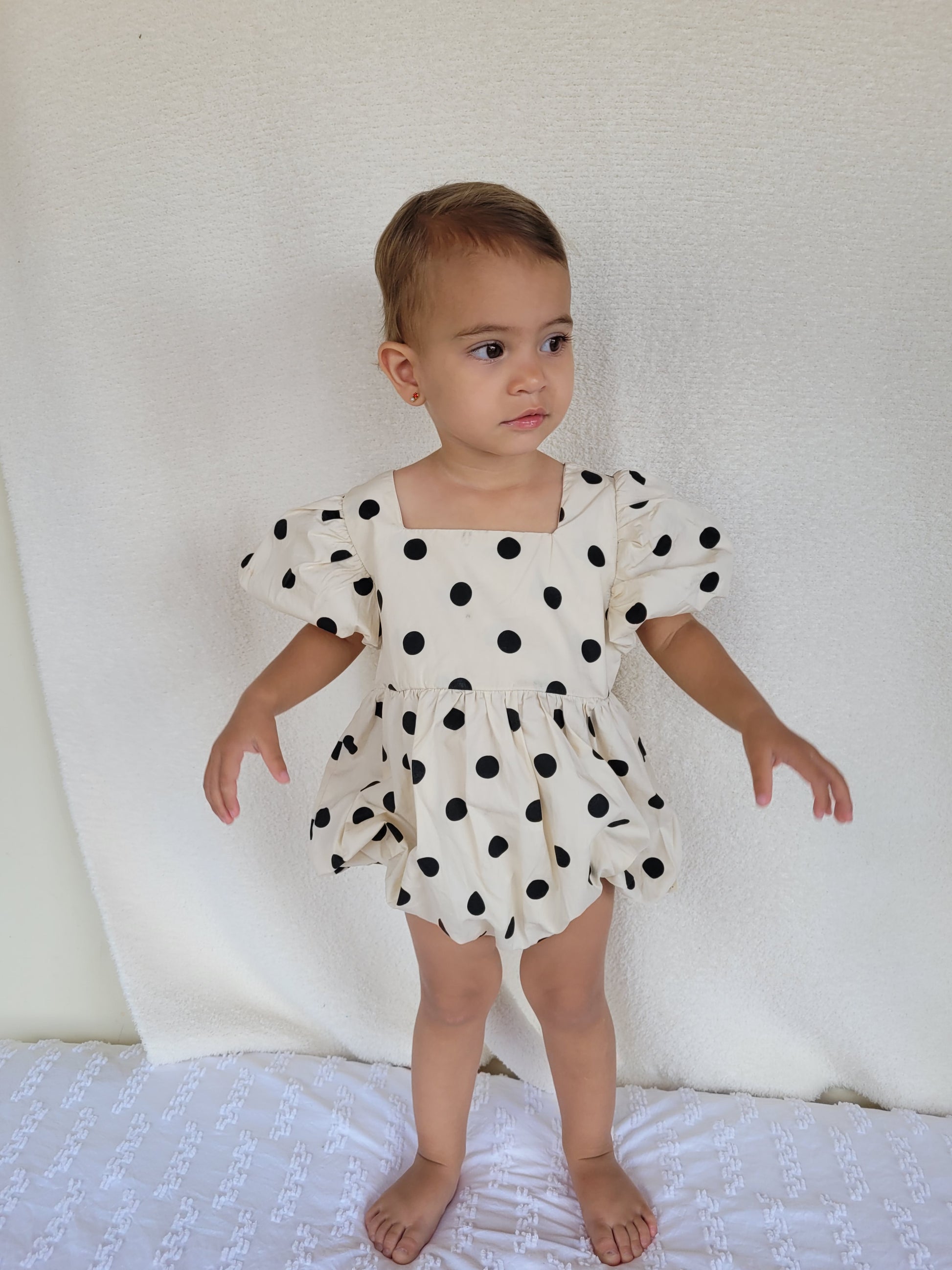 Dot Romper ( cames with matching hairband) - nunubebe