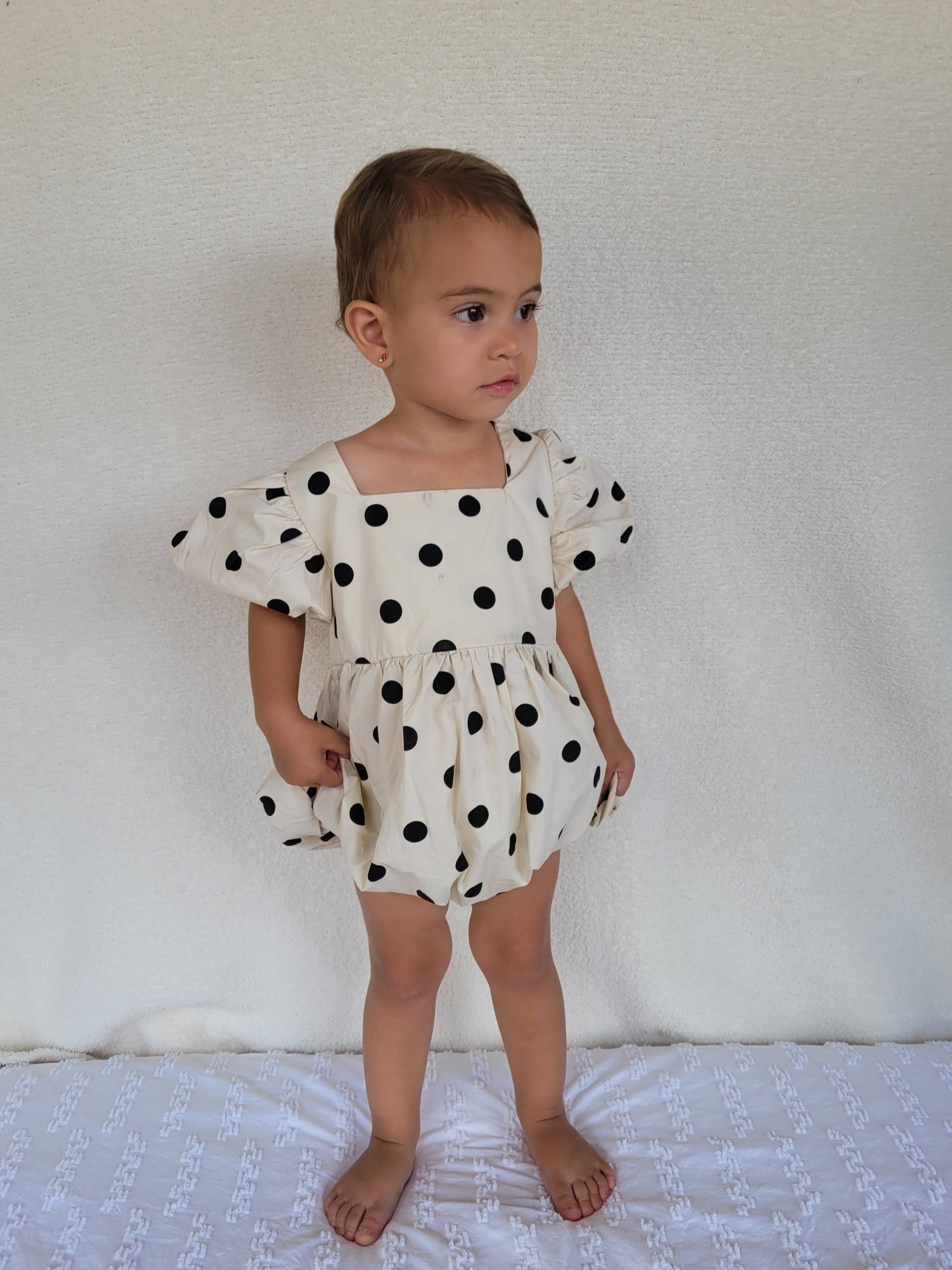 Dot Romper ( cames with matching hairband) - nunubebe