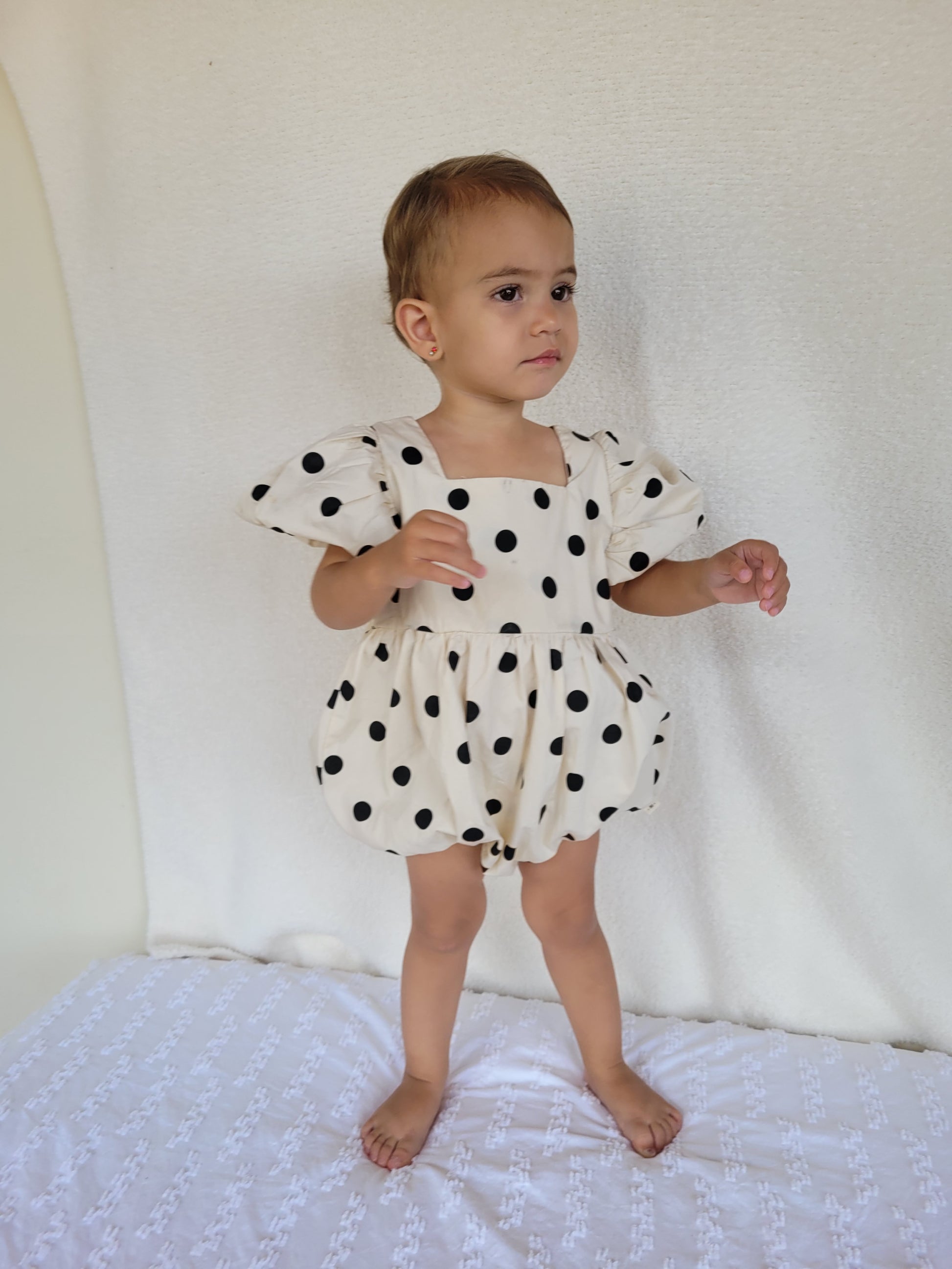 Dot Romper ( cames with matching hairband) - nunubebe