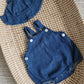 Jeans Romper (bonnet included)