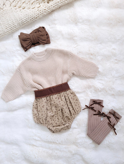 Mocha Blossom Complete Outfit Set