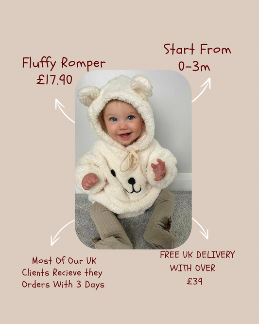 Fluffy Romper  (available from size 0-3m )