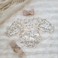 Flora Bundle  (as shown) Romper + tights + Hairband