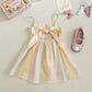 Pastel Rainbow Linen & Cotton Dress (1-2 weeks delivery time)