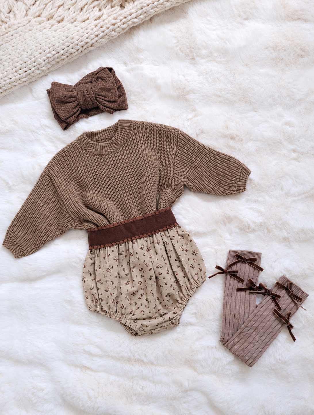 Mocha Blossom Complete Outfit Set