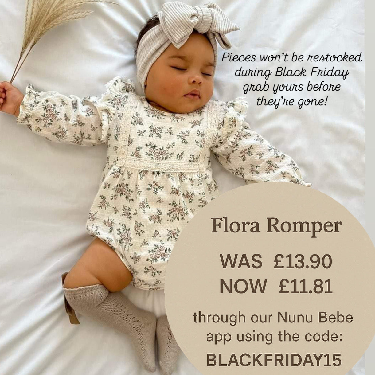 Flora Romper £13.90 (from size 0-3 m)