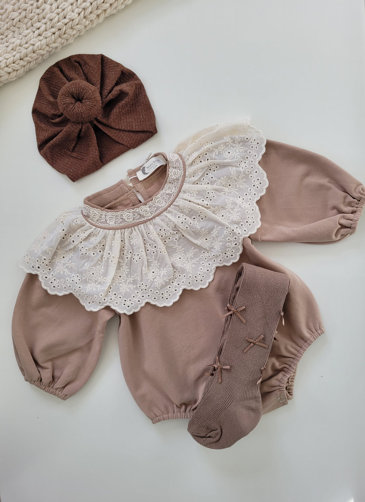 Maria BUNDLE (romper +tights +turban) as shown