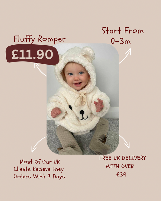 Fluffy Romper  (available from size 0-3m )