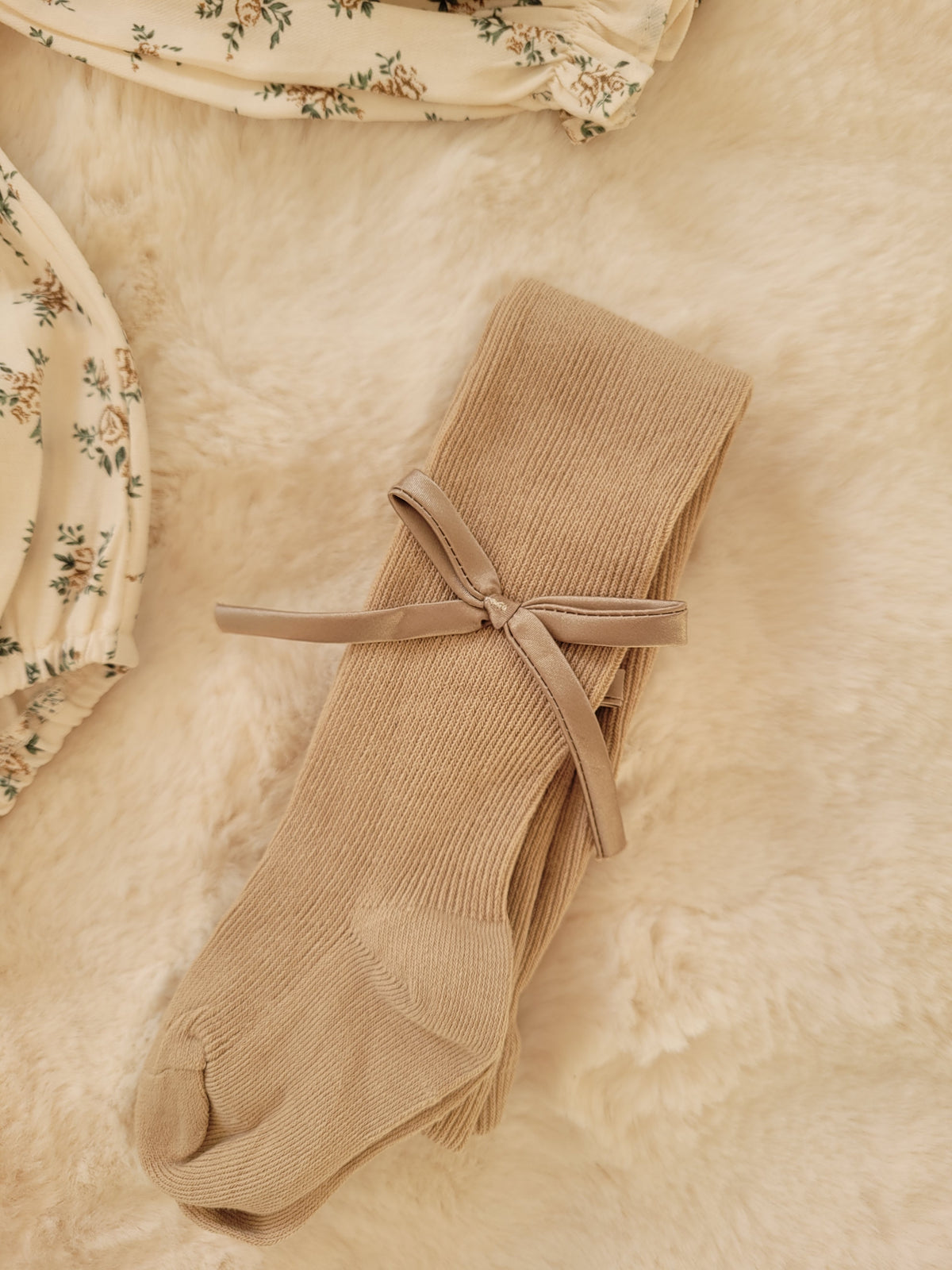 Flora Bundle  (as shown) Romper + tights + Hairband
