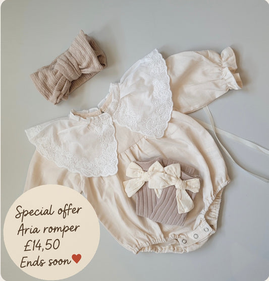 Aria Romper £14.50  (from size 0-3 m)