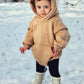 Bear Hooded Romper ( Brown /Ivory)