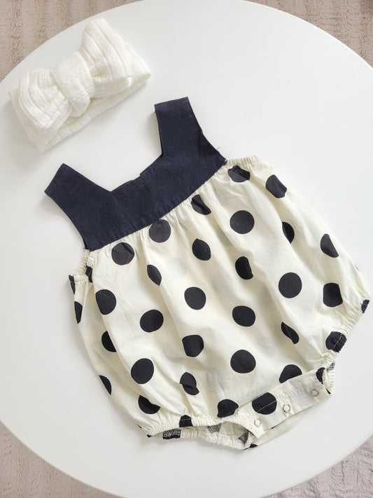 Spot Black Romper