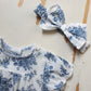 Blue Floral Romper