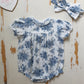 Blue Floral Romper