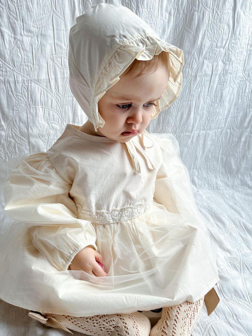 Marie Romper (cames with the bonnet ) pre order 1 to 2 weeks delivery time - nunubebe